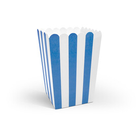 Χάρτινα Κουτάκια Ποπ Κορν Ριγέ (σετ 6 τεμαχίων)