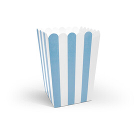 Χάρτινα Κουτάκια Ποπ Κορν Ριγέ (σετ 6 τεμαχίων)