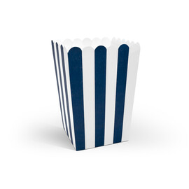 Χάρτινα Κουτάκια Ποπ Κορν Ριγέ (σετ 6 τεμαχίων)