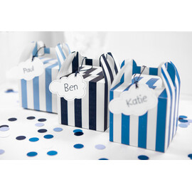 Χάρτινα Κουτάκια Για Γλυκά Ριγέ (σετ 6 τεμαχίων)