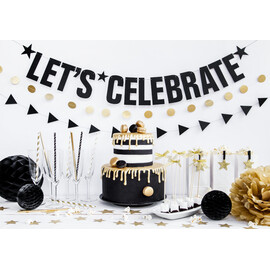 Χάρτινα Καλαμάκια Μαύρα Με Λευκό Πουά (σετ 10 τεμαχίων)