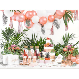 Χάρτινα Καλαμάκια Ροζ Χρυσό  (σετ 10 τεμαχίων)