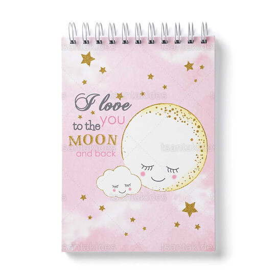 Παιδική Μπομπονιέρα Βάπτισης Μπλοκάκι Ζωγραφικής Με Θέμα Φεγγαράκι