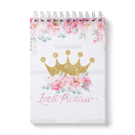 Παιδική Μπομπονιέρα Βάπτισης Μπλοκάκι Ζωγραφικής Με Θέμα Πριγκίπισσα