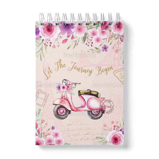 Παιδική Μπομπονιέρα Βάπτισης Μπλοκάκι Ζωγραφικής Με Θέμα Βέσπα