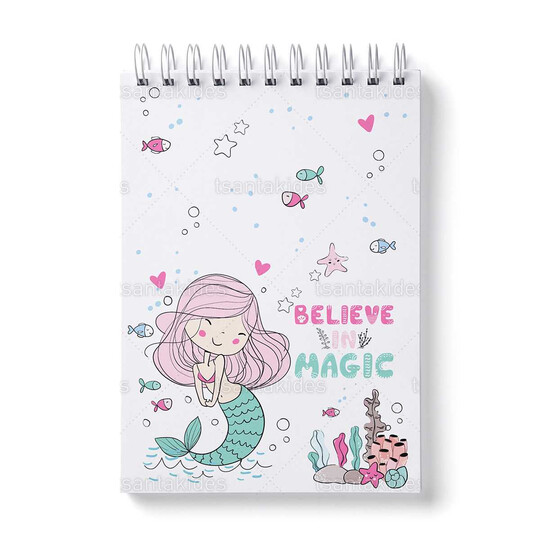 Παιδική Μπομπονιέρα Βάπτισης Μπλοκάκι Ζωγραφικής Με Θέμα Γοργόνα