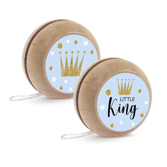 Μπομπονιέρα Βάπτισης Ξύλινο Γιογιό Little King