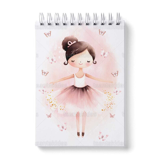 Παιδική Μπομπονιέρα Βάπτισης Μπλοκάκι Ζωγραφικής Μπαλαρίνα