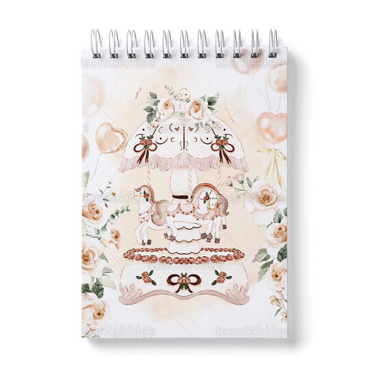 Παιδική Μπομπονιέρα Βάπτισης Μπλοκάκι Ζωγραφικής Καρουζέλ