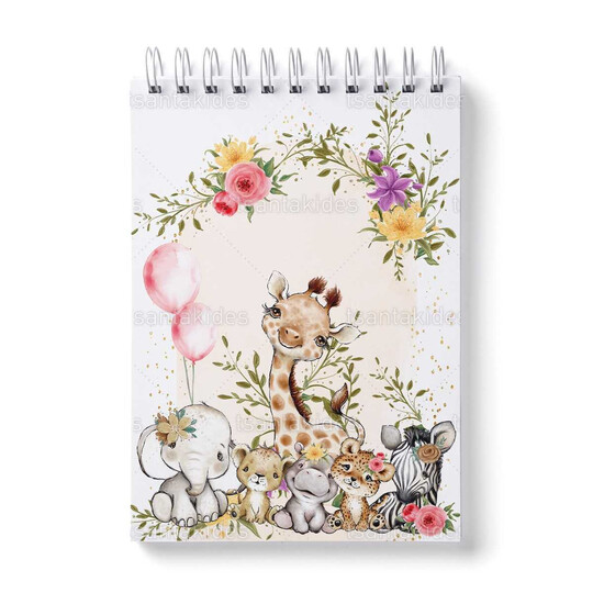 Παιδική Μπομπονιέρα Βάπτισης Μπλοκάκι Ζωγραφικής Ζώα Της Ζούγκλας