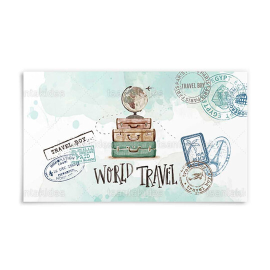 Παιδική Μπομπονιέρα Βάπτισης Σαπουνόφουσκες "Travel Boy"