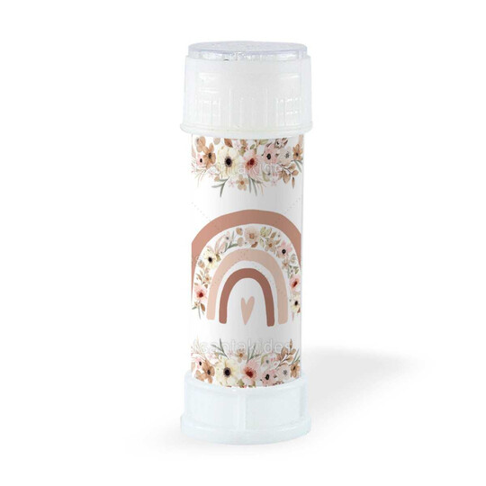 Παιδική Μπομπονιέρα Βάπτισης Σαπουνόφουσκες "Floral Rainbow"