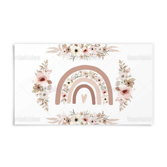 Παιδική Μπομπονιέρα Βάπτισης Σαπουνόφουσκες "Floral Rainbow"