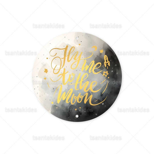 ΠΡΟΣΚΛΗΤΗΡΙΟ ΒΑΠΤΙΣΗΣ Fly Me To The Moon 1900 ΚΛ079