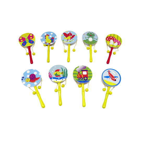 Παιδική Μπομπονιέρα Βάπτισης Ξύλινο Τυμπανάκι Στρογγυλό