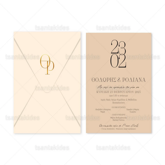 ΠΡΟΣΚΛΗΤΗΡΙΟ ΓΑΜΟΥ 7830 Monograms