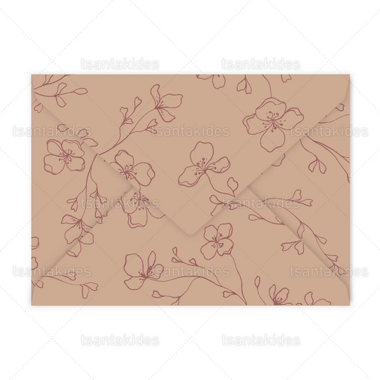 ΠΡΟΣΚΛΗΤΗΡΙΟ ΓΑΜΟΥ 7845 Line Art Cherry Blossom