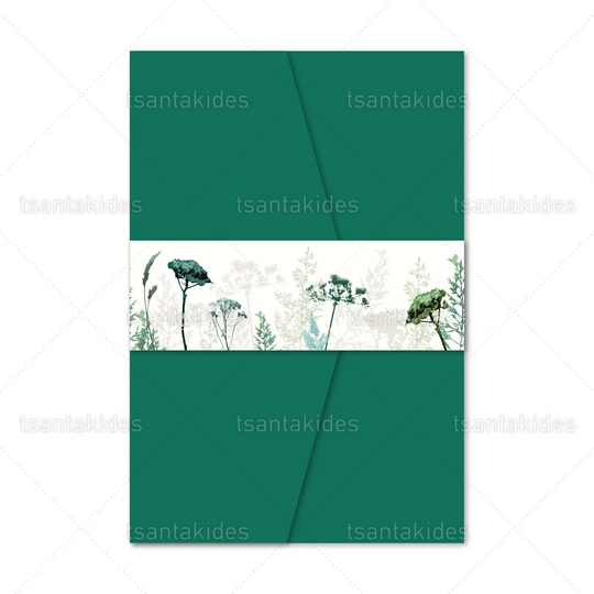 ΠΡΟΣΚΛΗΤΗΡΙΟ ΓΑΜΟΥ 7852 Green Field Flowers