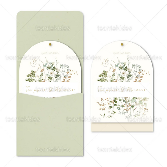 ΠΡΟΣΚΛΗΤΗΡΙΟ ΓΑΜΟΥ 7858 Greenery Leaves