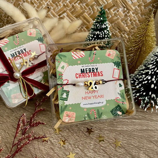 Γούρι 2026 Βραχιόλι Με Δίχρωμο Ατσάλινο '26'