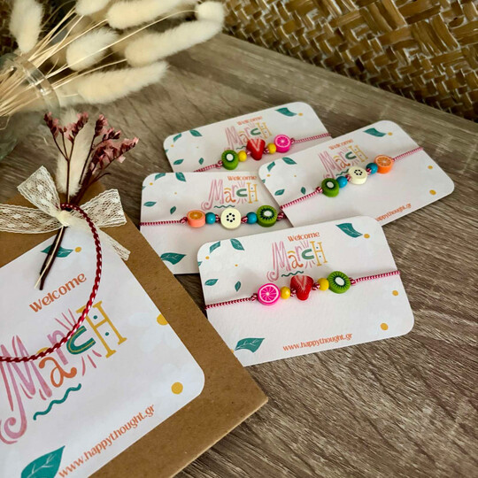 Παιδικό Μαρτάκι Με Φρουτάκια Απο Πολυμερικό Πηλό