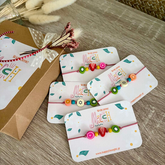 Παιδικό Μαρτάκι Με Φρουτάκια Απο Πολυμερικό Πηλό