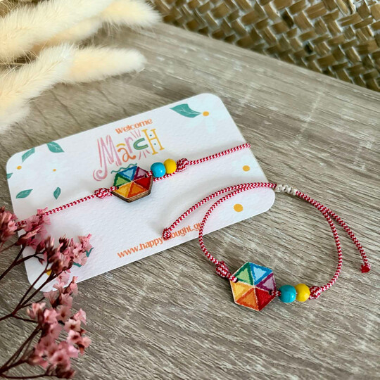 Παιδικό Μαρτάκι Με Ξύλινο Χαρταετό Και Χάντρες