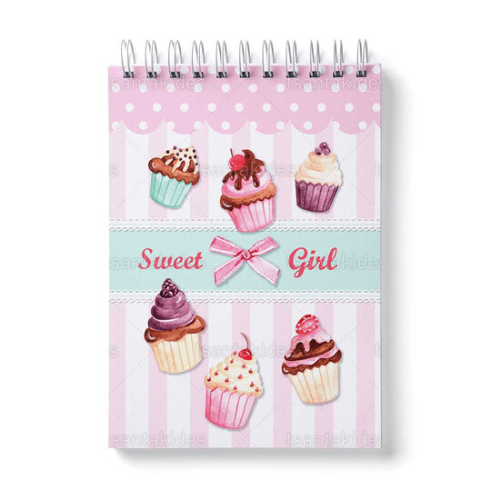 Παιδική Μπομπονιέρα Βάπτισης Μπλοκάκι Ζωγραφικής Με Θέμα Cupcakes