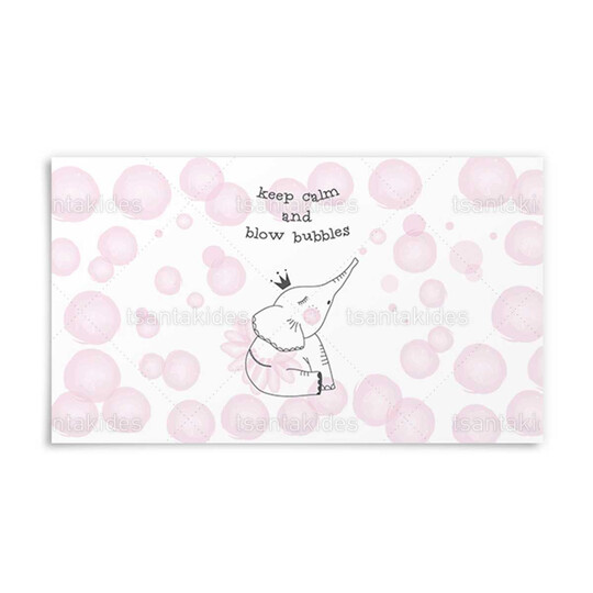 Παιδική Μπομπονιέρα Βάπτισης Σαπουνόφουσκες Κορίτσι Ελεφαντάκι