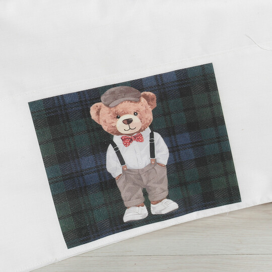 Σετ Βάπτισης Για Αγόρι Κουτί "Royal Plaid Collection" με Αρκουδάκι