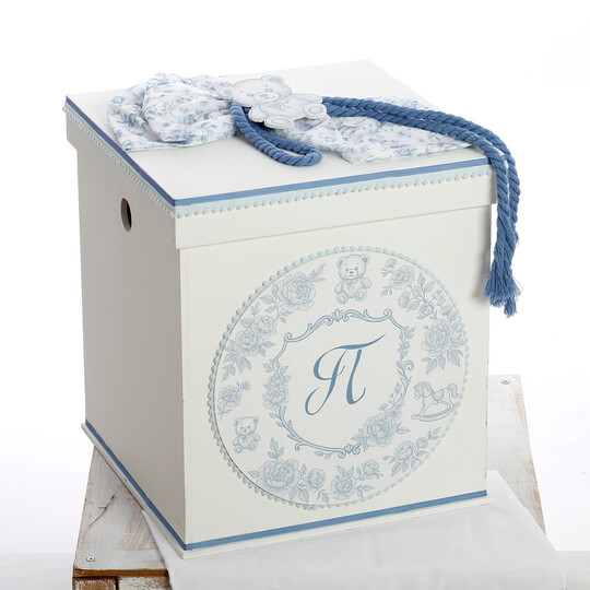 Σετ Βάπτισης Για Αγόρι Κουτί "Blue Monogram Heritage"