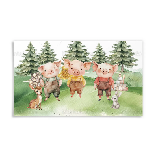 Παιδική Μπομπονιέρα Σαπουνόφουσκες Three Little Pigs TS909