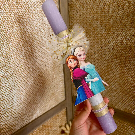 Πασχαλινή Λαμπάδα Για Κορίτσι Frozen Έλσα & Άννα