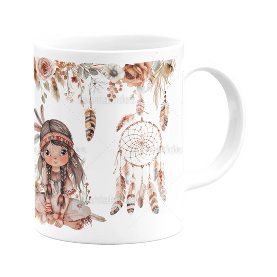 Κεραμική Κούπα Indian Girl TS941