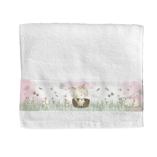 Παιδική Μπομπονιέρα Βάπτισης Πετσέτα Baby Cute Kitten TS762