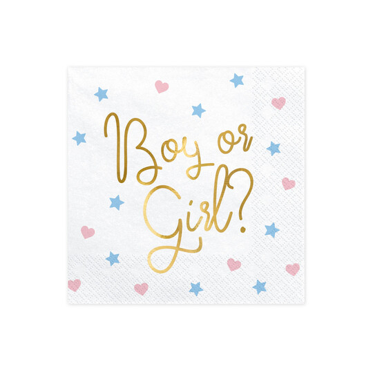 Χαρτοπετσέτες Boy or Girl? (σετ 20 τεμαχίων)