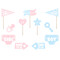 Gender Reveal Party Photo Props Boy or Girl? (σετ 11 τεμαχίων)