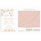 Προσκλητήριο γάμου με dusty pink floral σχεδιασμό