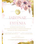 Προσκλητήριο γάμου με θέμα Flowers with Gold Foil