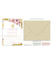 Προσκλητήριο γάμου με θέμα Flowers with Gold Foil