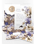 Προσκλητήριο Γάμου Floral Mocha n Blue Bright