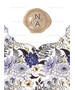 Προσκλητήριο Γάμου Floral Mocha n Blue Dark