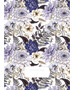 Προσκλητήριο Γάμου Floral Mocha n Blue Dark