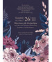 Προσκλητήριο Γάμου Floral Exotic Blue Dark