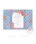 Προσκλητήριο Βάπτισης Για Κορίτσι Mediterranean Tiles Και Λεμόνια TS1915