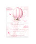 Προσκλητήριο Βάπτισης Για Κορίτσι Balloon 1085