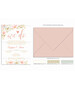 Προσκλητήριο γάμου με dusty pink floral σχεδιασμό